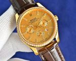Rolex Datejust 9100 Movement 41*10mm 316L Steel Cowhide Leather Band Diamond Watch